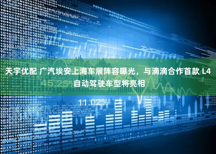 天宇优配 广汽埃安上海车展阵容曝光，与滴滴合作首款 L4 自动驾驶车型将亮相